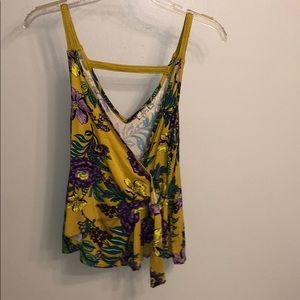 Floral wrap top